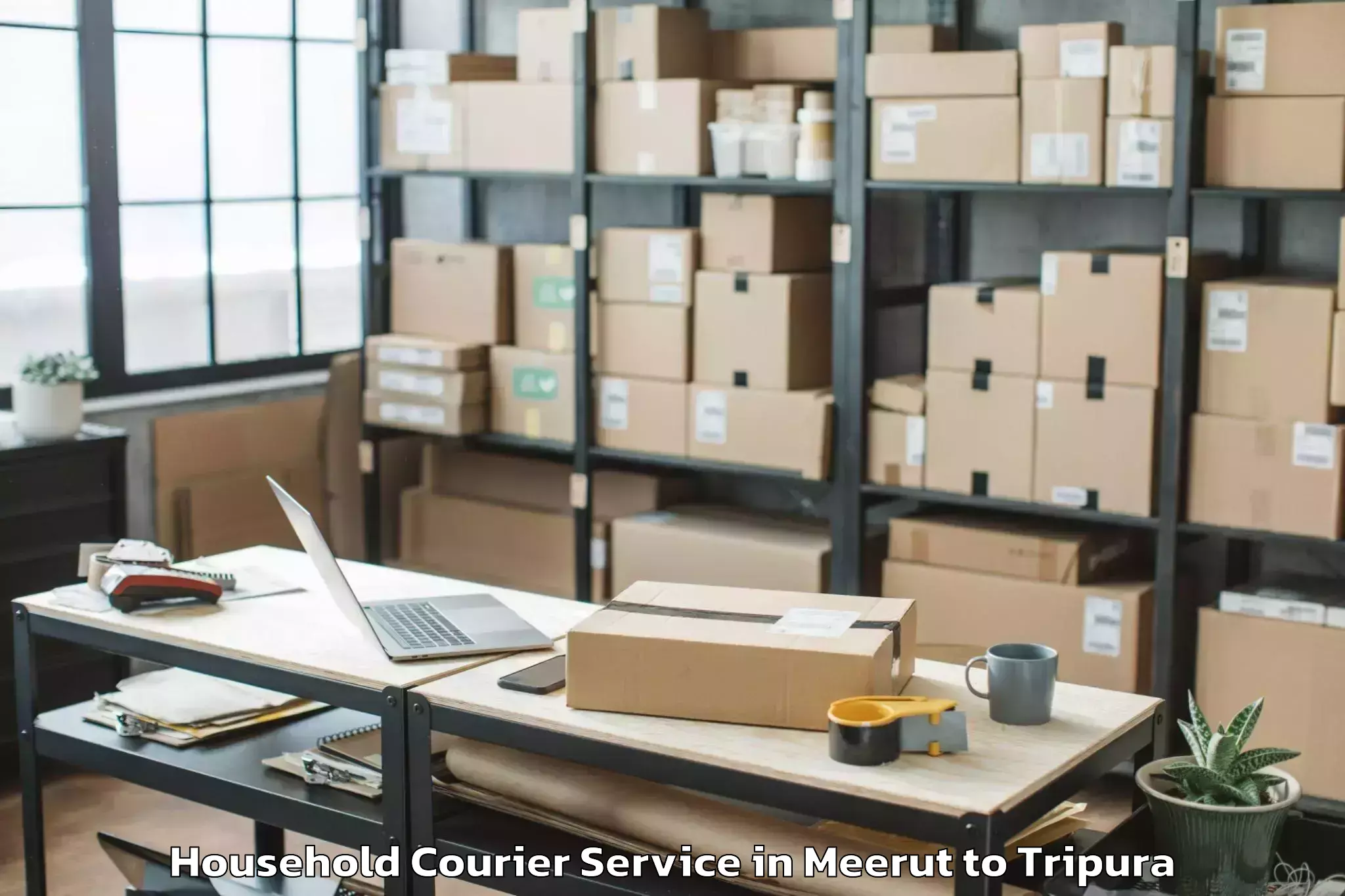 Meerut to Panisagar Household Courier Booking